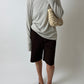 Long sleeve cotton sweater | Grey melee