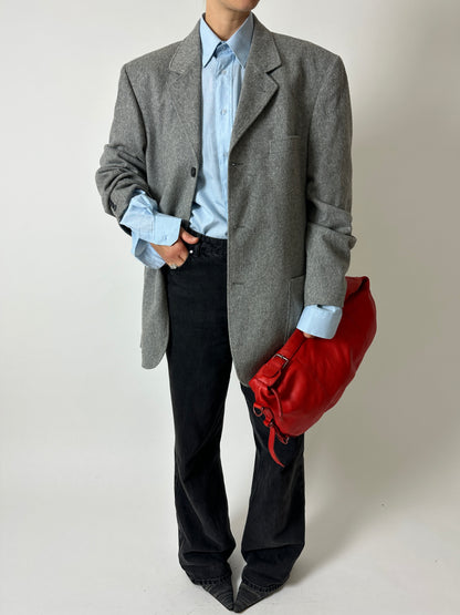 Oversized wool blazer | Grey