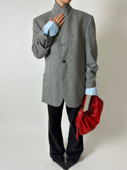 Oversized wool blazer | Grey