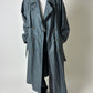 Oversized long trench coat | Sea Green