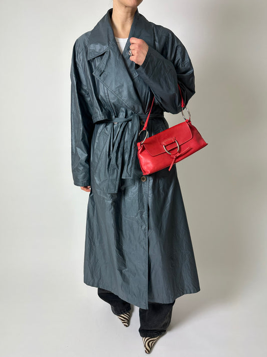 Leather shoulder bag | Bright Red