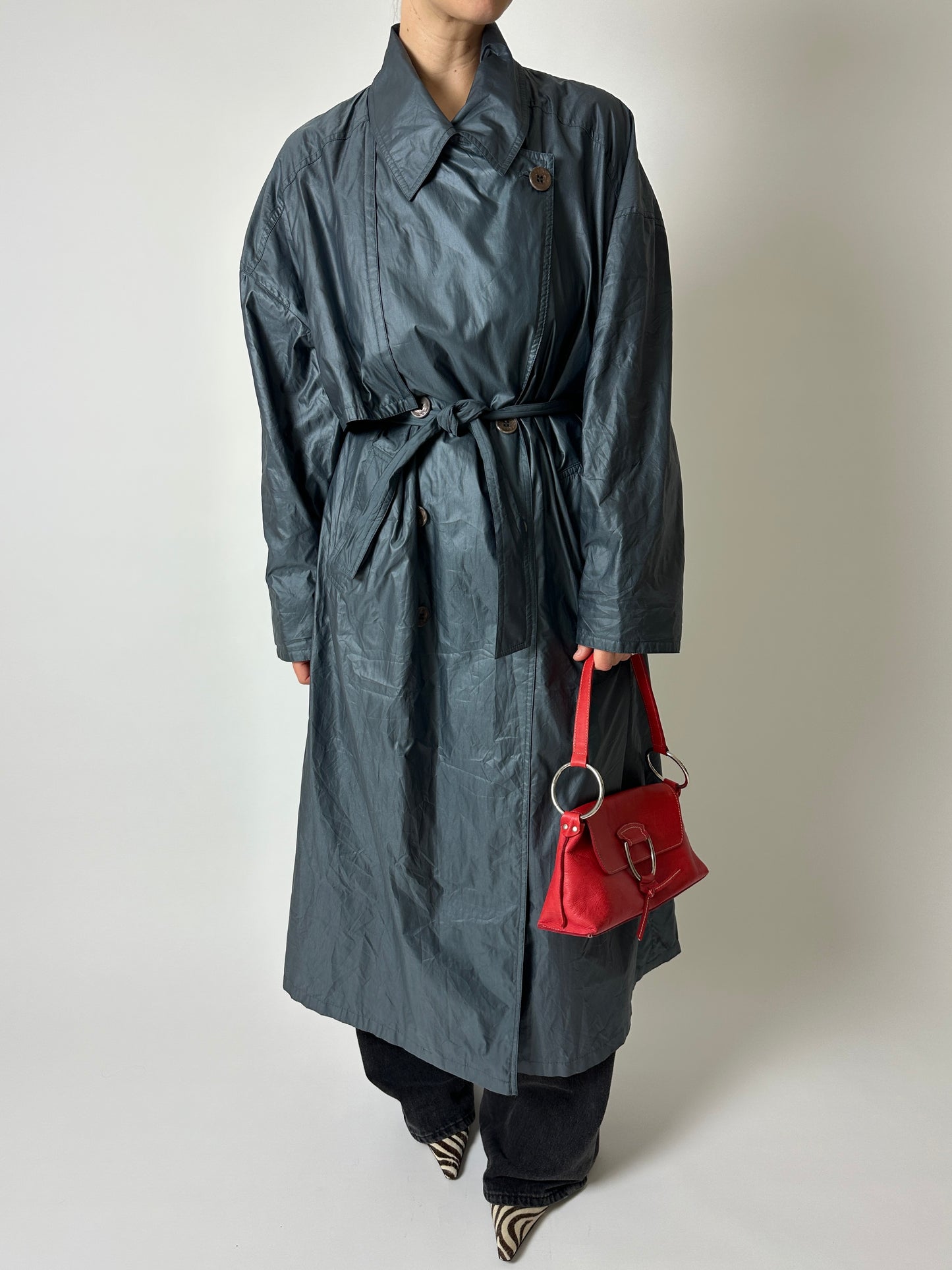 Leather shoulder bag | Bright Red