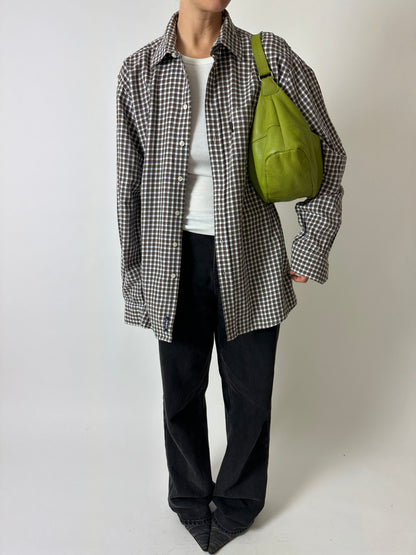 Flanel checked shirt | Brown - Off white