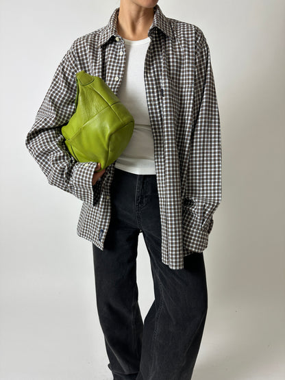 Flanel checked shirt | Brown - Off white