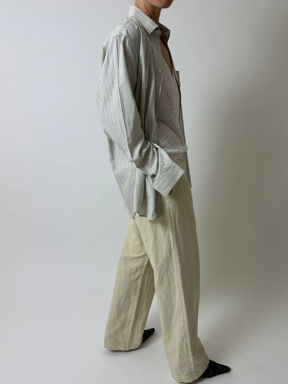 Striped shirt | Off white / Grey
