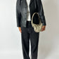 Leather blazer jacket| Black