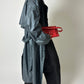 Oversized long trench coat | Sea Green