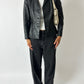 Leather blazer jacket| Black