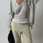 Striped shirt | Off white / Grey