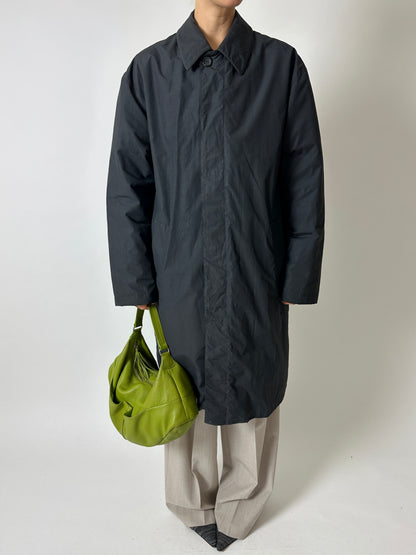 Long Mac coat | Off Black