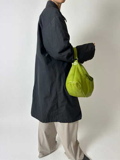 Long Mac coat | Off Black