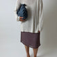 Leather shoulder bag | Steel blue