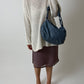 Leather shoulder bag | Steel blue
