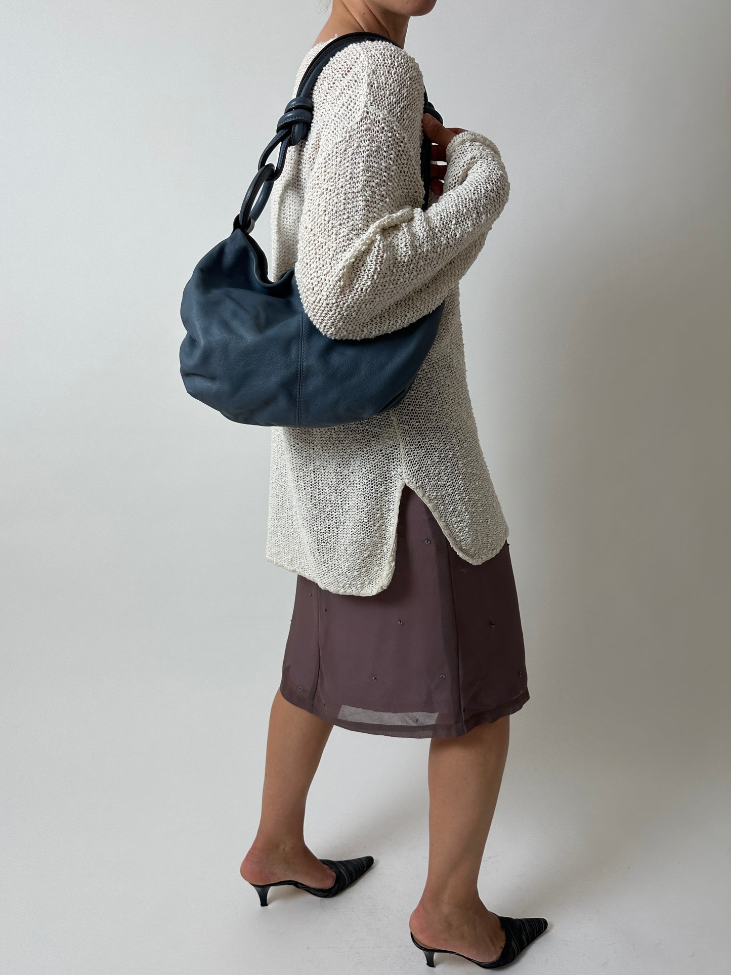 Sheer midi skirt | Mauve