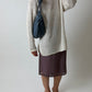Leather shoulder bag | Steel blue