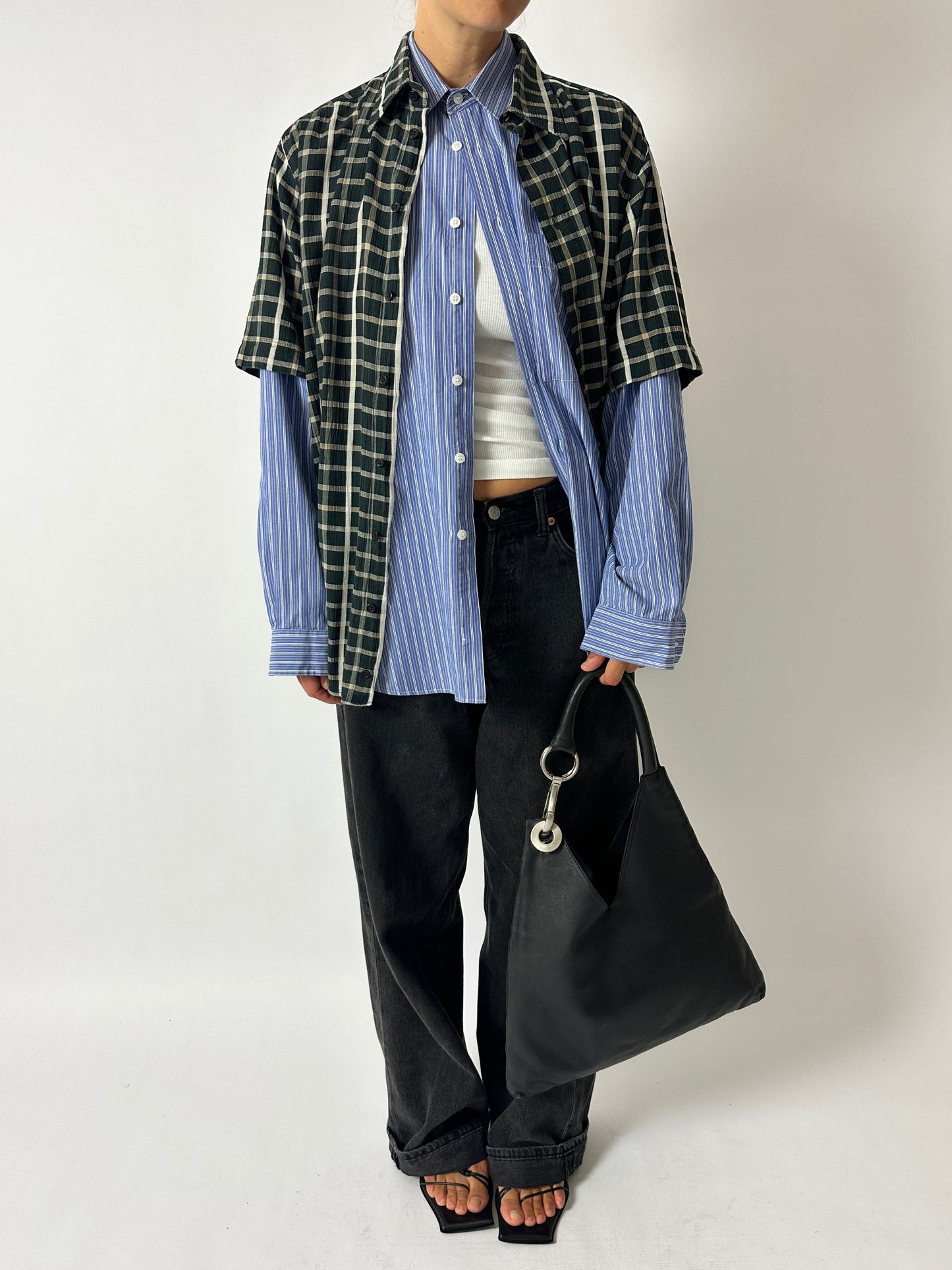 Checkered shirt | Black / Beige