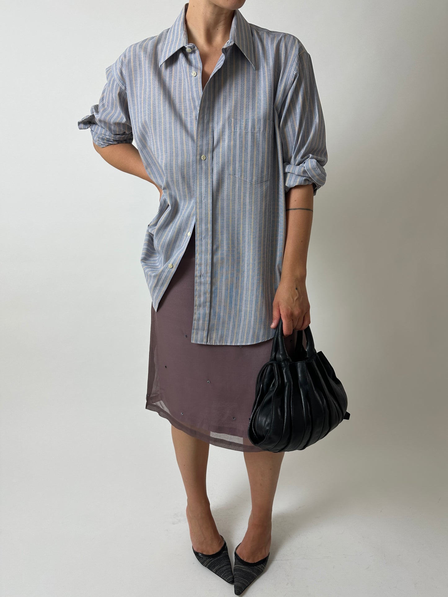 Striped shirt | Blue / Beige / White