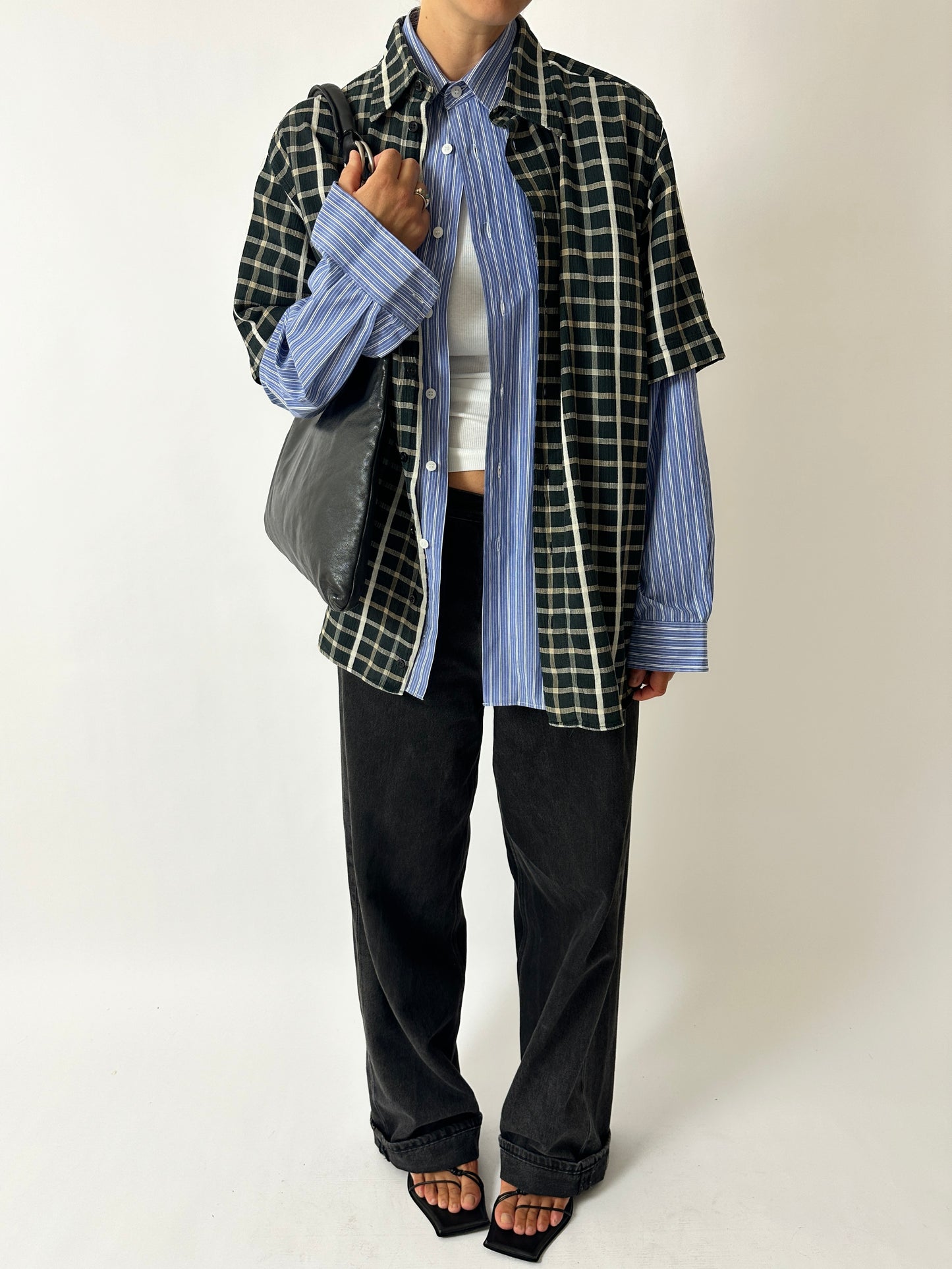 Checkered shirt | Black / Beige
