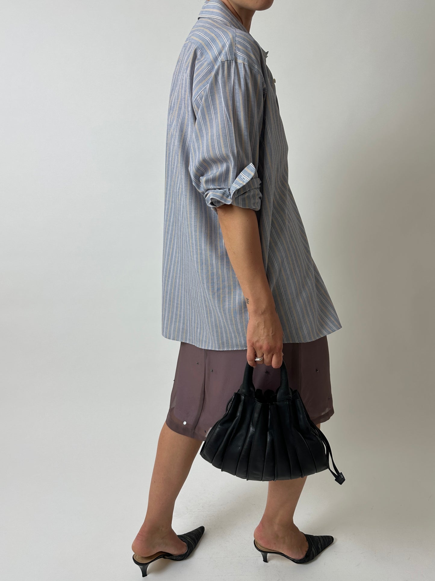 Striped shirt | Blue / Beige / White