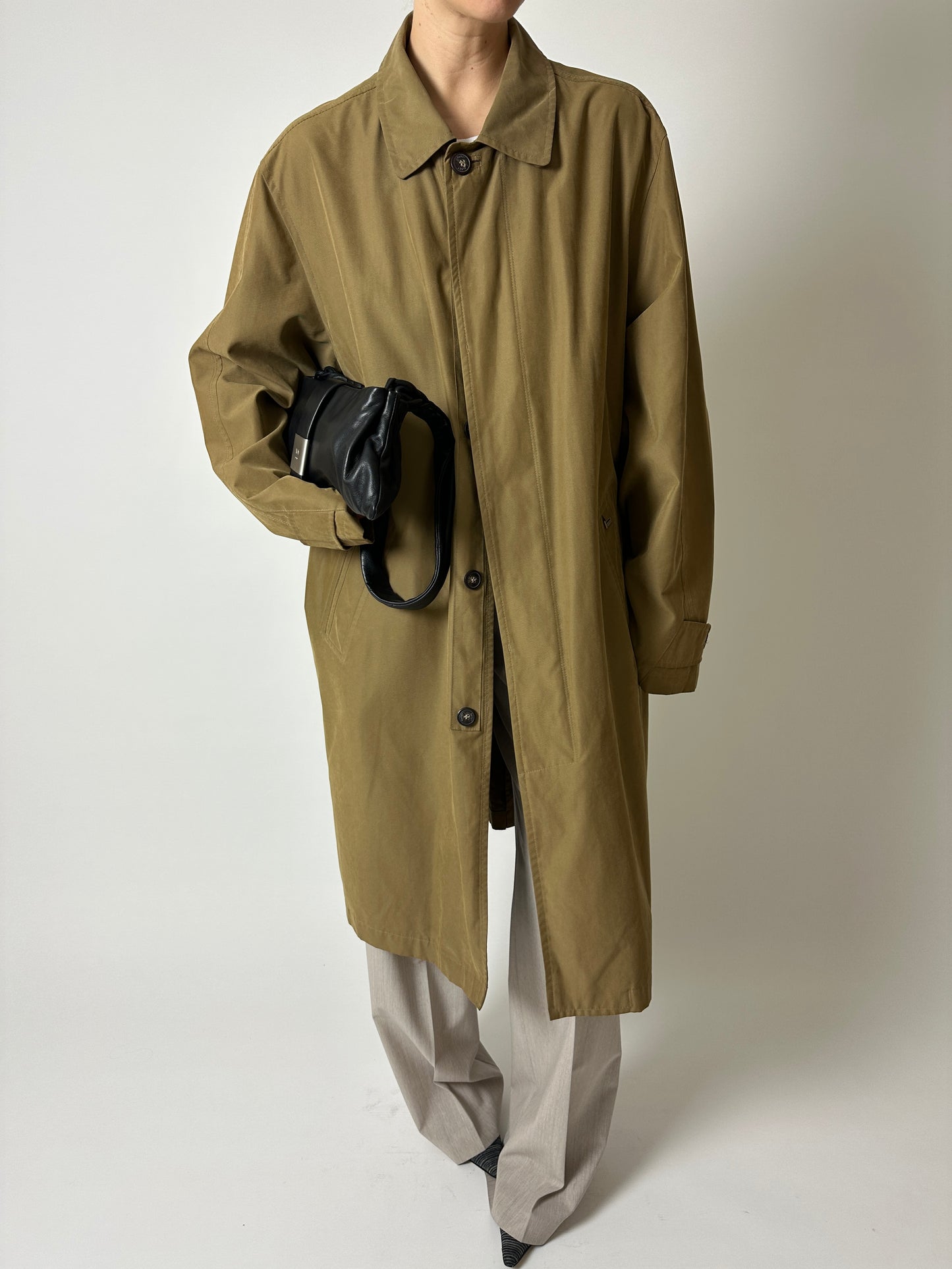 Long Mac coat | Chestnut