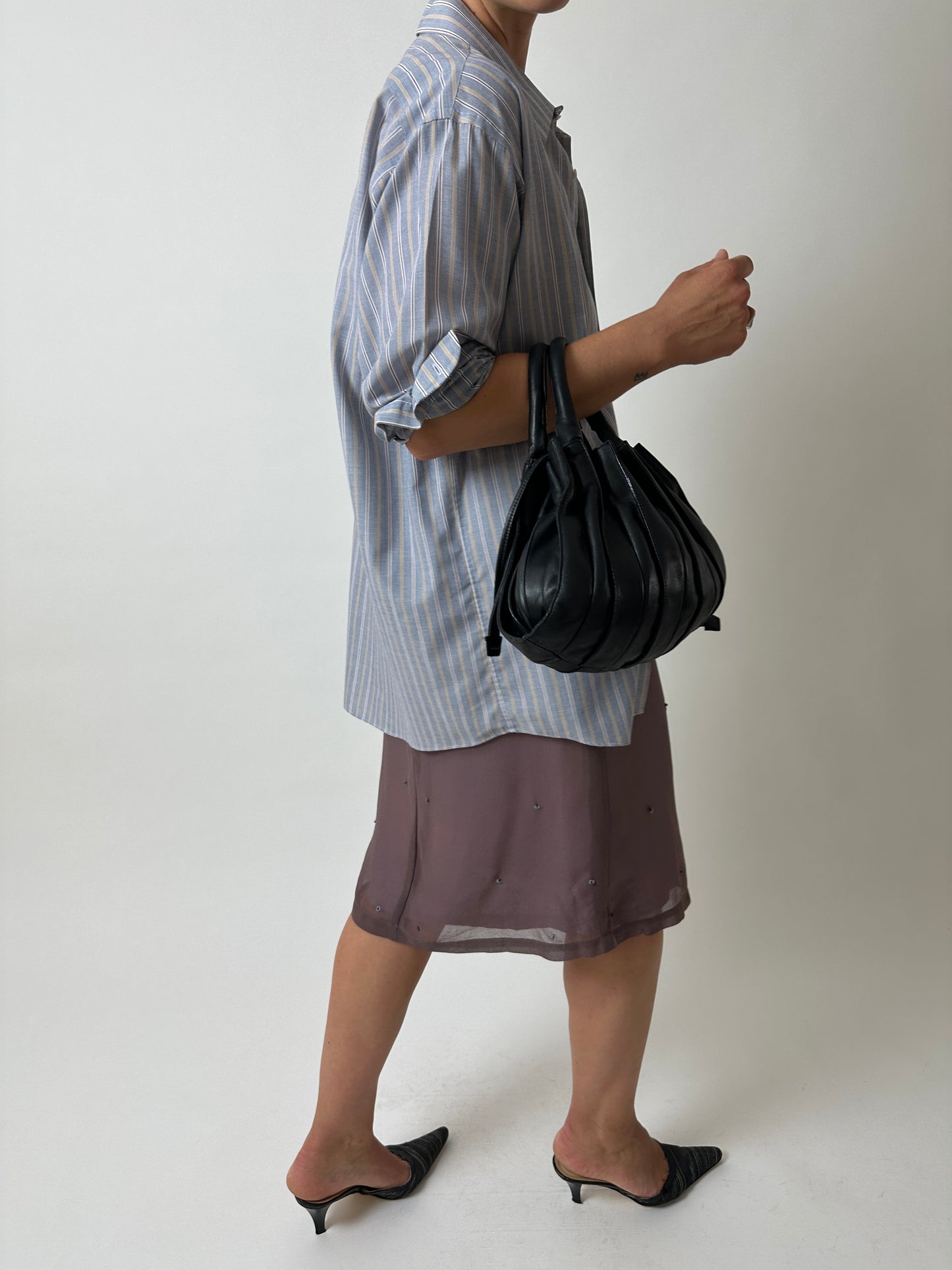 Sheer midi skirt | Mauve