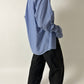 Oversized striped shirt | Blue / White