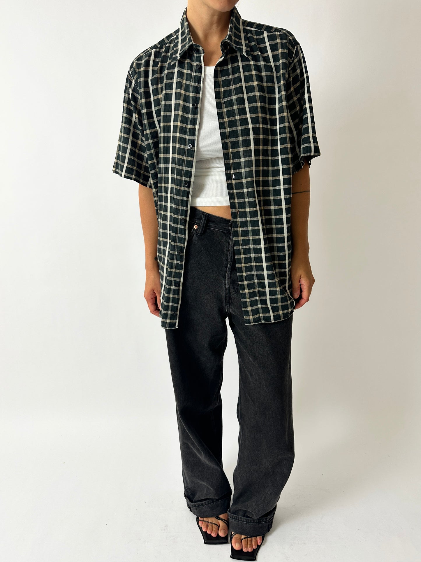 Checkered shirt | Black / Beige