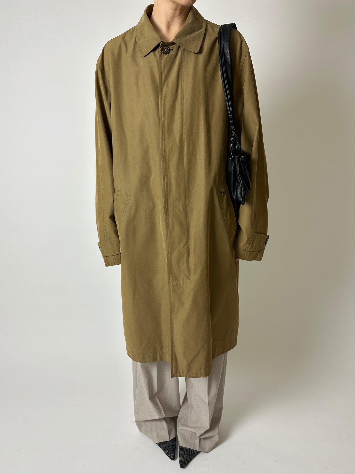 Long Mac coat | Chestnut