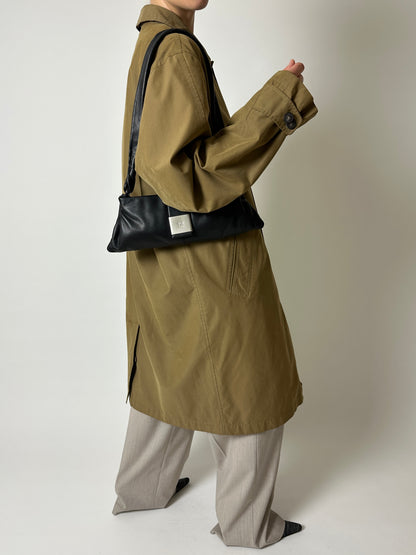 Leather baguette bag | Black