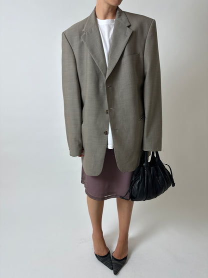 Relaxed fit blazer | Sage grey