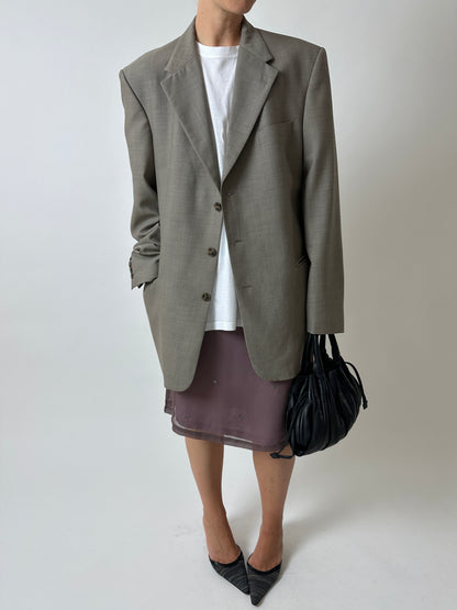 Relaxed fit blazer | Sage grey