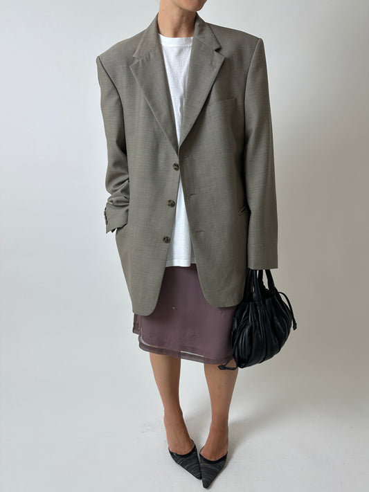 Relaxed fit blazer | Sage grey