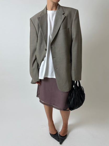 Relaxed fit blazer | Sage grey