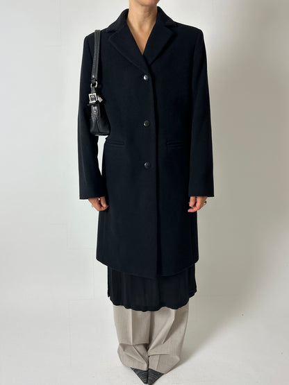 Long wool coat | Black