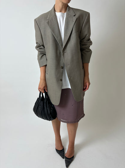 Relaxed fit blazer | Sage grey