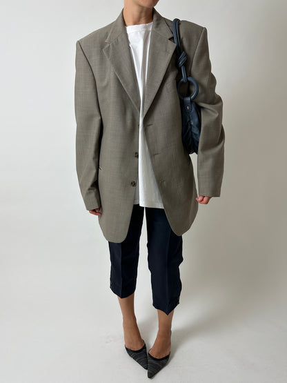 Relaxed fit blazer | Sage grey