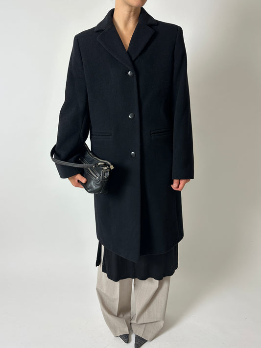 Long wool coat | Black