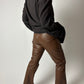 Leather trousers | Brown