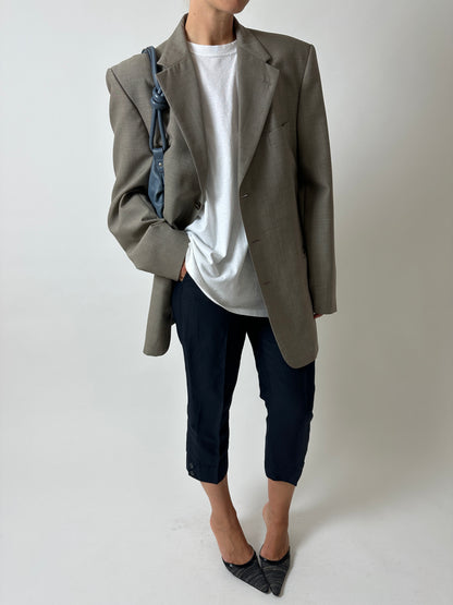Relaxed fit blazer | Sage grey
