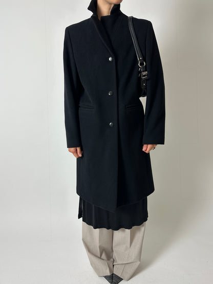Long wool coat | Black
