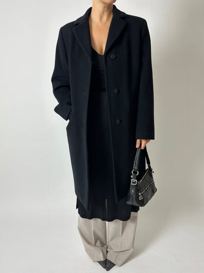 Long wool coat | Black