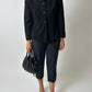 Fitted wool blazer | Black