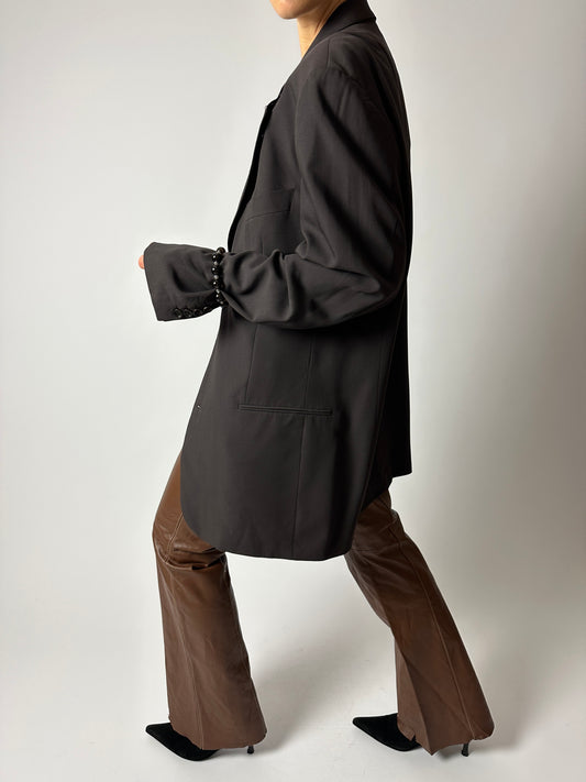 Oversized blazer | Dark Brown