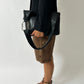 Leather crossbody/ shoulder bag | Black