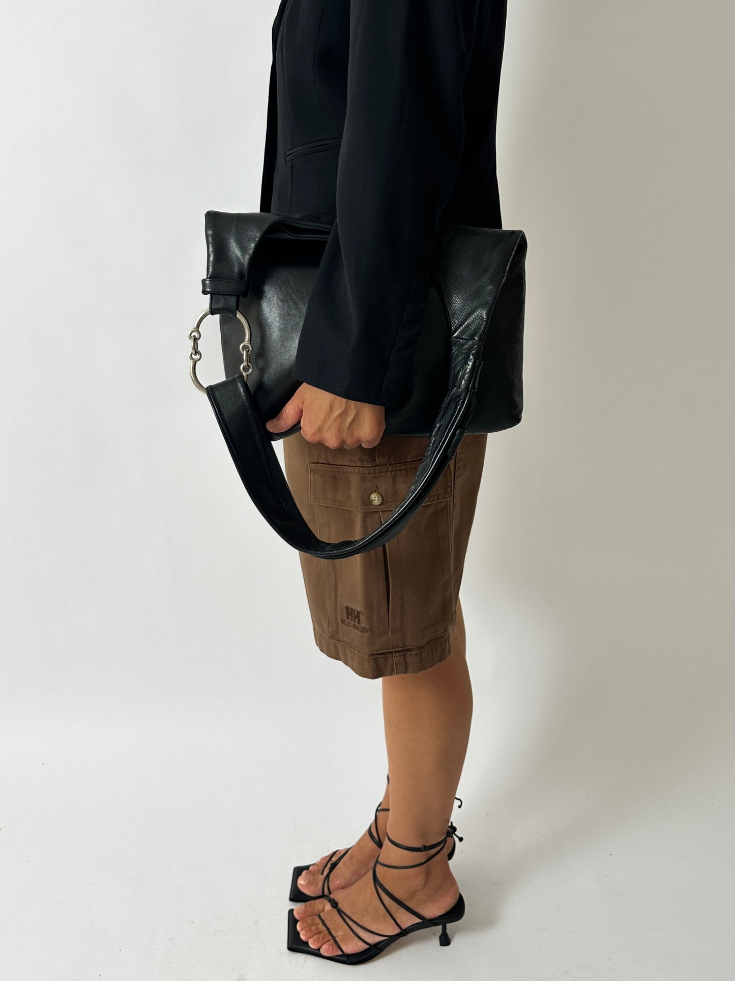 Leather crossbody/ shoulder bag | Black