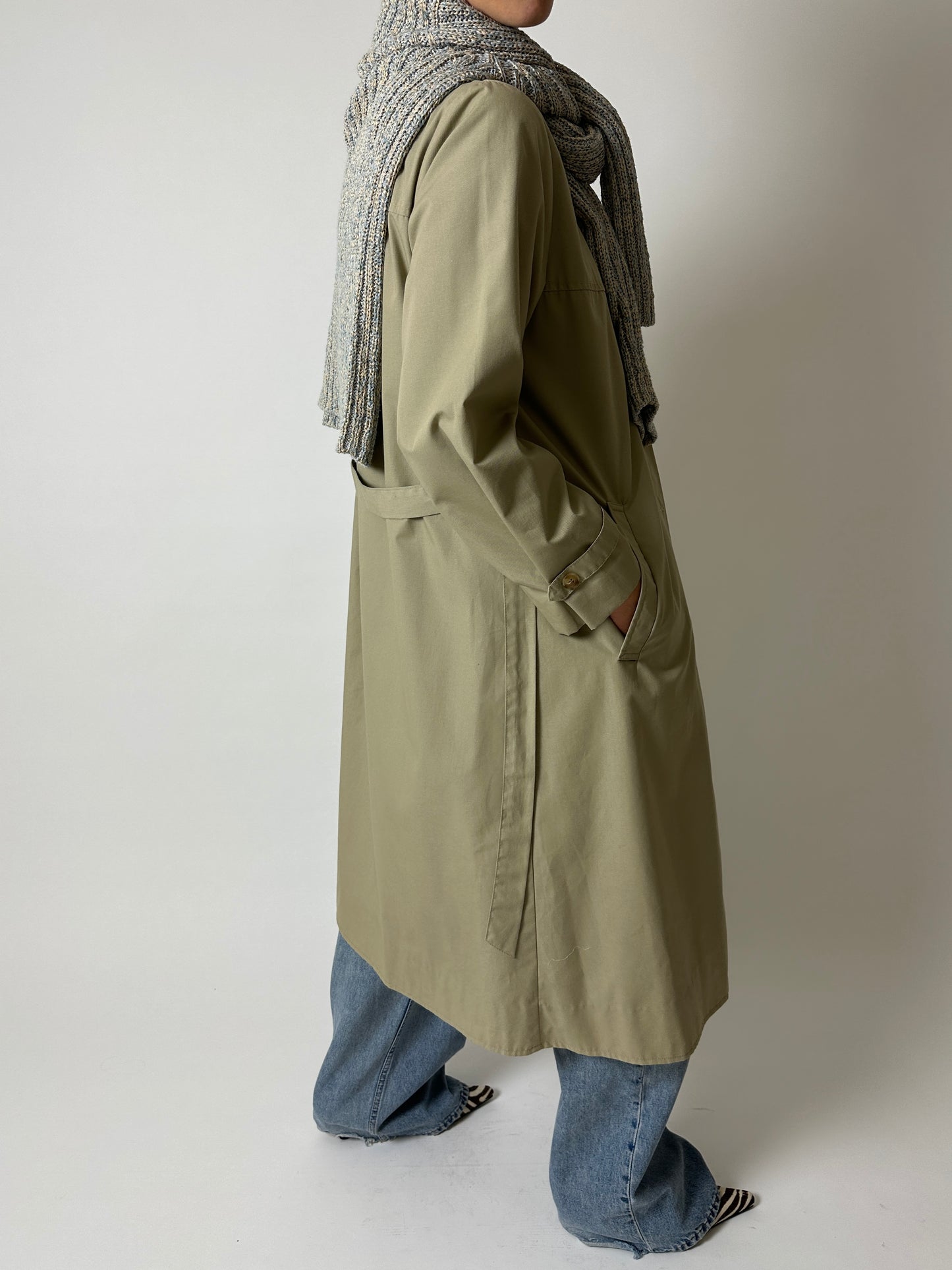 Long trench coat | Soft Beige