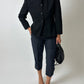 Fitted wool blazer | Black