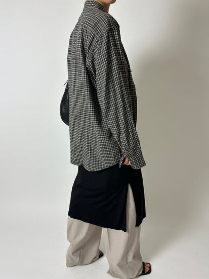 Flanel checked shirt | Brown Black