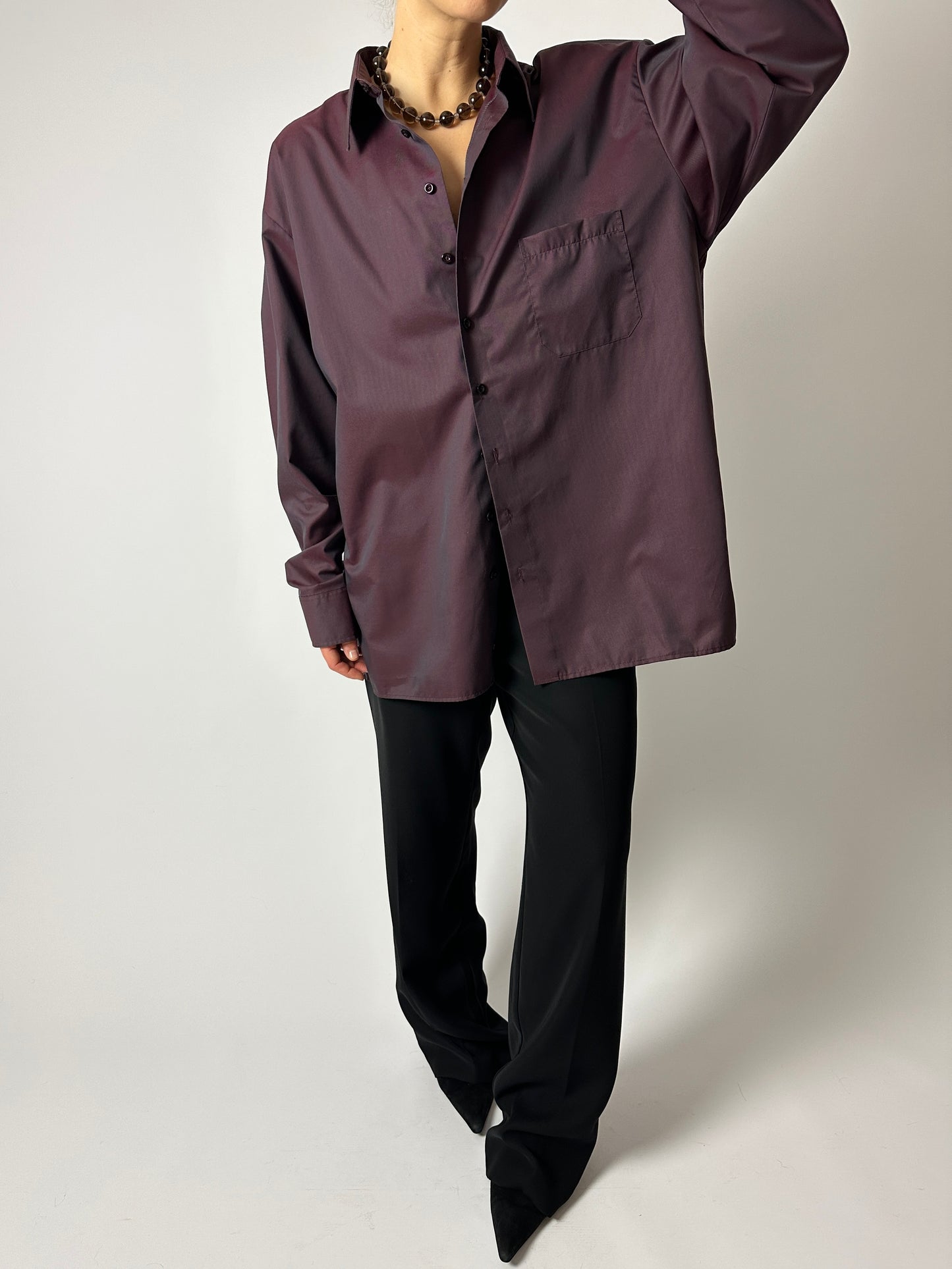 Classic cotton shirt | Bordeaux