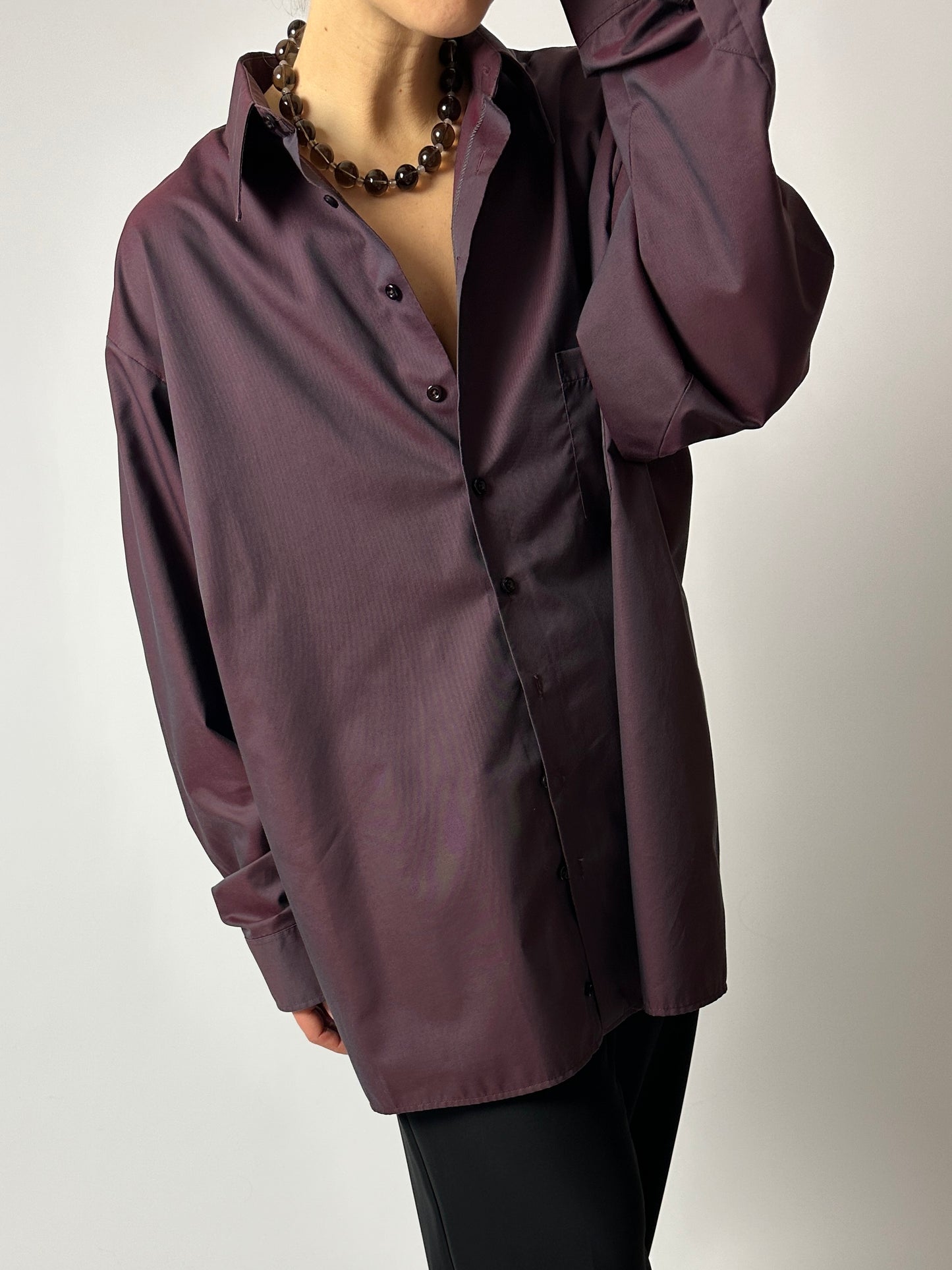 Classic cotton shirt | Bordeaux